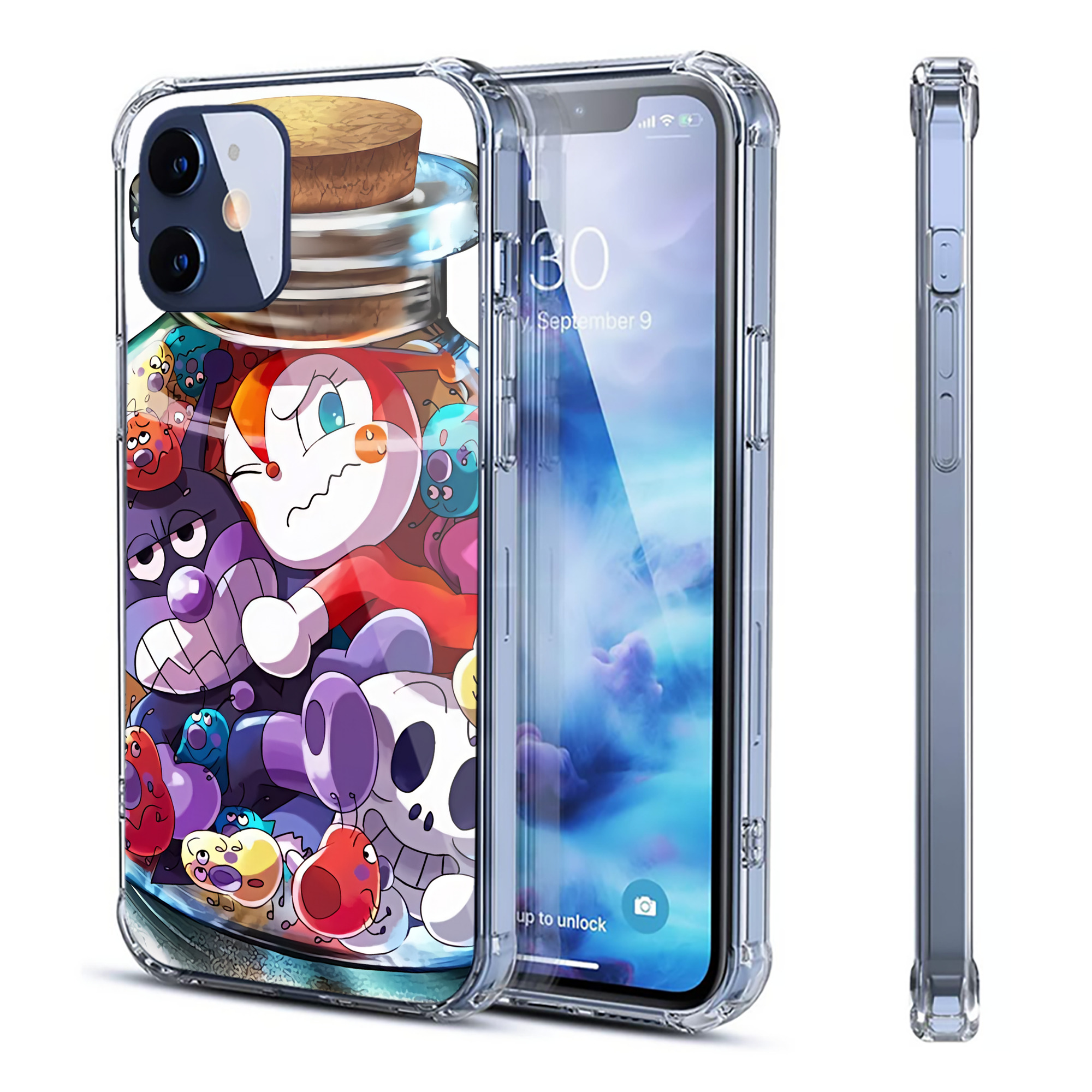 （画像用） アンパンマン Anpanman 【iPhone 12シリーズ対応】透明スマホケース（クリアソフトケース）